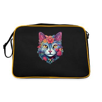 Conception florale esthétique pour chat - Sac Retro - noir/or - Dos