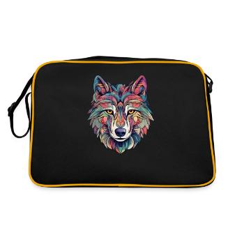 Wolf Ästhetik - Retro Tasche - Schwarz/Gold - Hinten