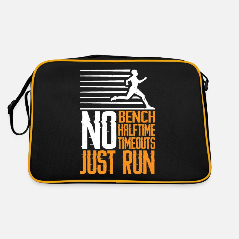 No Bench No Halftime No Timeouts Just Run 3 Retro Tasche