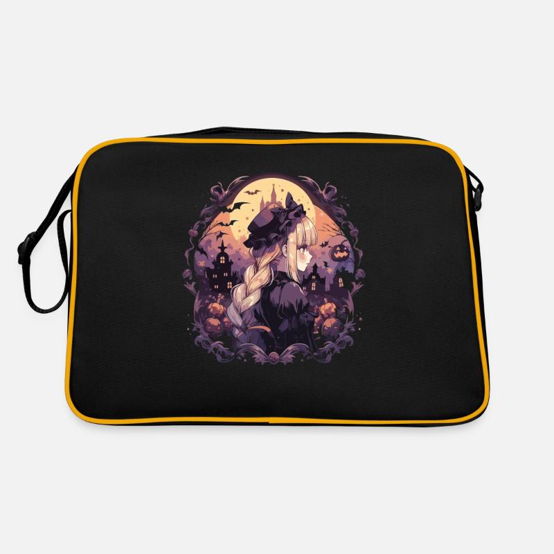 Sorcière Helloween Sorcières Tenue Sorcières Sorcières Sac Retro