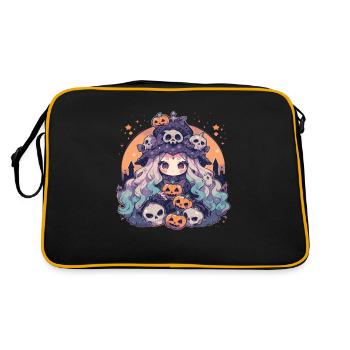 Witch Helloween Pumpkin Helloween Witches - Retro Bag - black/gold - Back