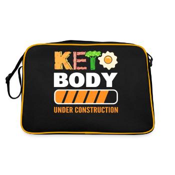 Keto Body Under Construction Keto Diet Ketogenic - Retro Bag - black/gold - Back