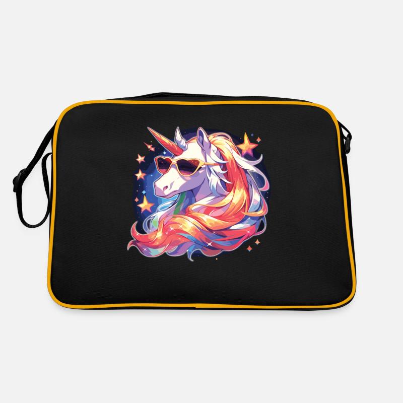 Lunettes de soleil Licorne - Sac Retro - noir/or