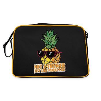 Pas un échangiste, tout comme les ananas 3 - Sac Retro - noir/or - Dos