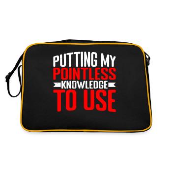Mettre mes connaissances inutiles à profit 2 - Sac Retro - noir/or - Dos