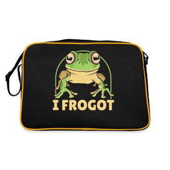 I Frogot Frog Lover - Retro Bag - black/gold - Back