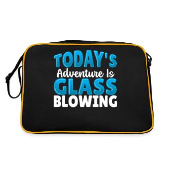 Today's Adventure Is Glassblowing Glassblower - Retro Bag - black/gold - Back