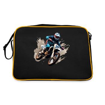 Moto de motocross - Sac Retro - noir/or - Dos