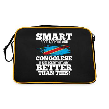 Kongo - Retro Tasche - Schwarz/Gold - Hinten