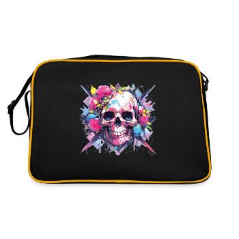 Skull Skull Skull Skeleton Bone - Retro Bag - black/gold - Back