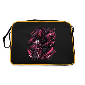 Fahhrad Ebike Ebiker Fahrradfahren - Retro Tasche - Schwarz/Gold - Hinten