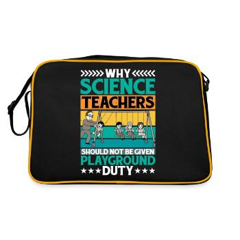 Les enseignants ne devraient pas être affectés à la cour de récréation 14 - Sac Retro - noir/or - Dos