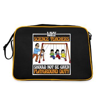 Les enseignants ne devraient pas être affectés à la cour de récréation 16 - Sac Retro - noir/or - Dos