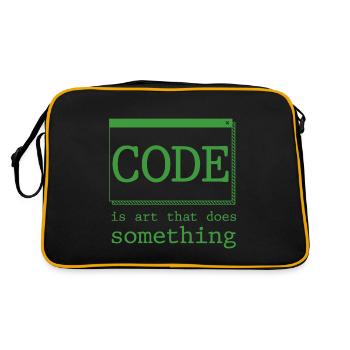 Code Is Art That Does Something 2 - Retro Bag - black/gold - Back