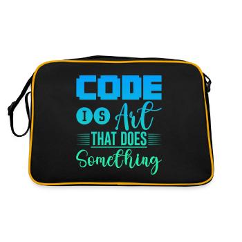 Code Is Art That Does Something 4 - Retro Bag - black/gold - Back
