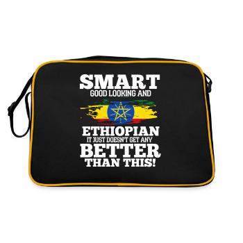 Éthiopie - Sac Retro - noir/or - Dos