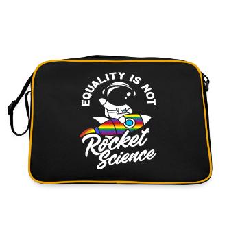 LGBTQ Gleichberechtigung Ist Keine Wissenschaft - Retro Tasche - Schwarz/Gold - Hinten