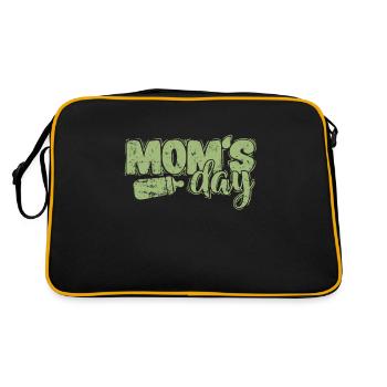 Fête des mamans maman maman - Sac Retro - noir/or - Dos