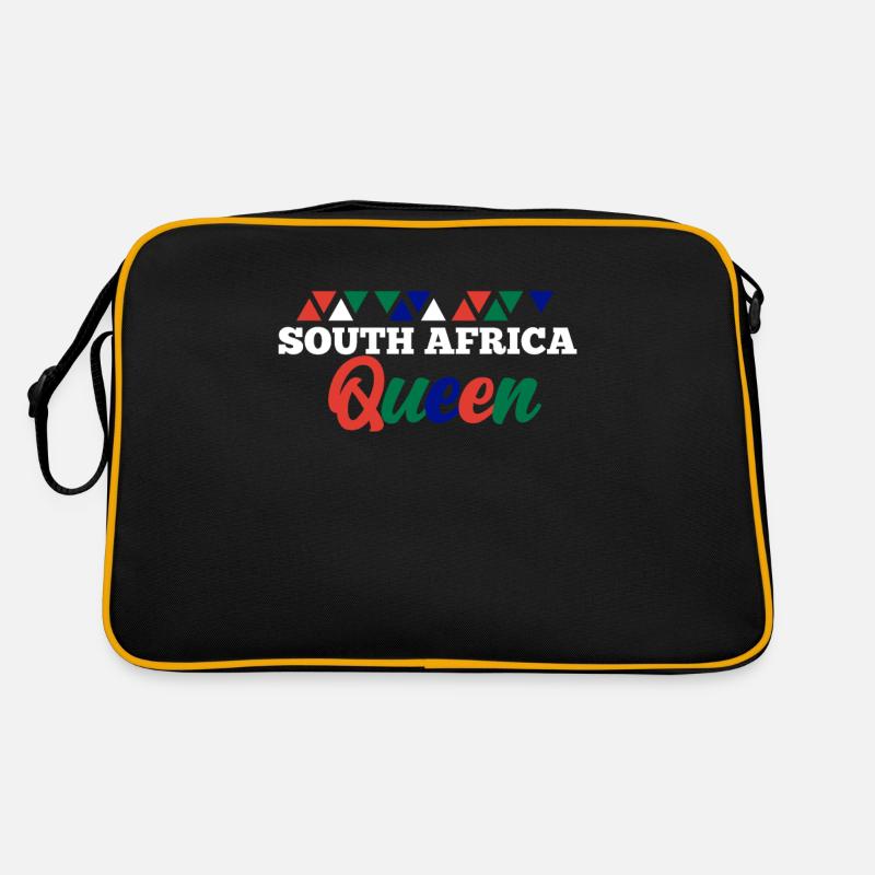 Südafrika - Retro Tasche - Schwarz/Gold