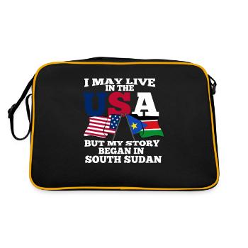Soudan du Sud - Sac Retro - noir/or - Dos