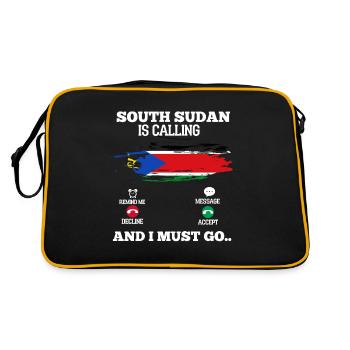 Soudan du Sud - Sac Retro - noir/or - Dos
