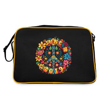 Flower Power Hippie Birthday - Juin 2019 - Sac Retro - noir/or - Dos