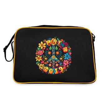 Flower Power Hippie Anniversaire - Mai 2019 - Sac Retro - noir/or - Dos