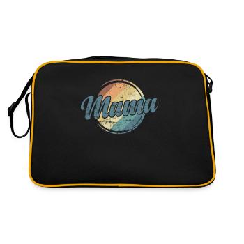 Chère maman, mère, fête des mères - Sac Retro - noir/or - Dos