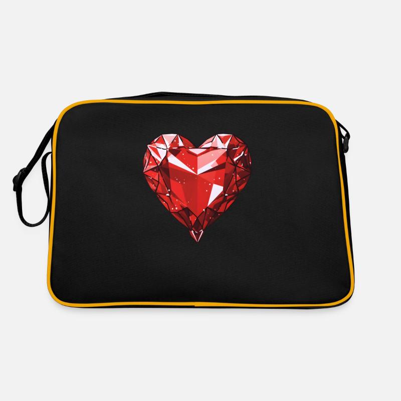 Diamond heart shape Retro Bag