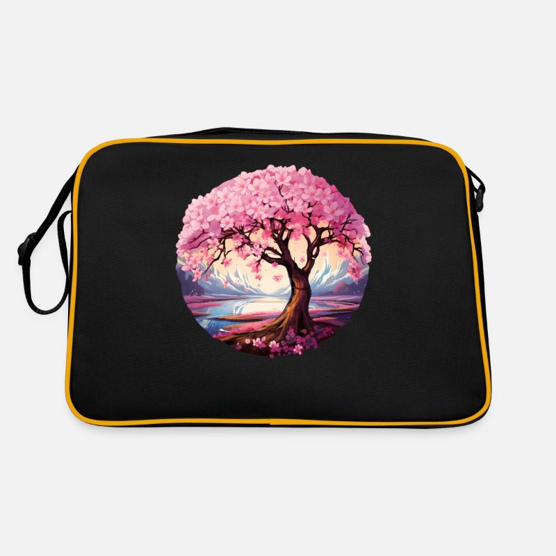 Cerisier en fleurs Sac Retro