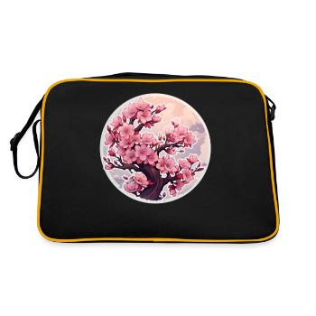 Cherry blossom tree - Retro Bag - black/gold - Back