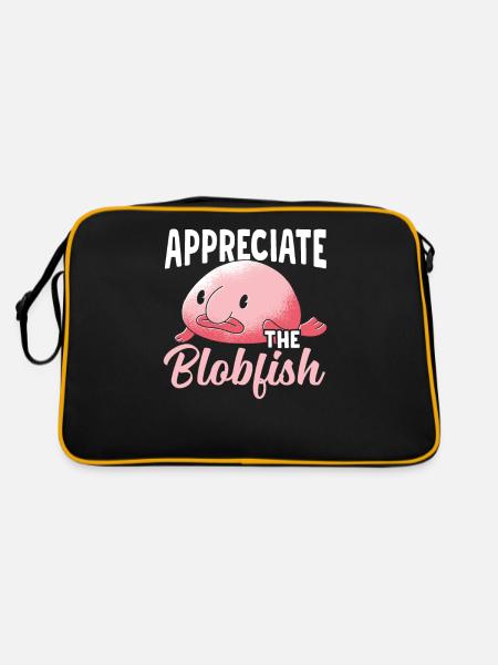 Schätzen Sie Den Blobfish-besitzer Blobfishes - Retro Tasche - Schwarz/Gold - Hinten