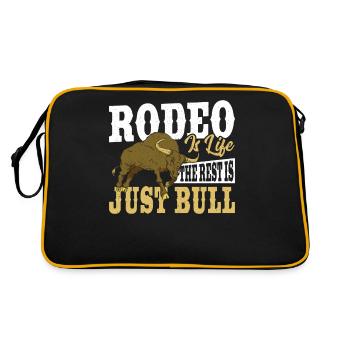 Le rodéo est la vie Le reste n’est que rodéo taureau - Sac Retro - noir/or - Dos