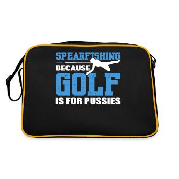Spearfishing Because Golf Is For Pussies - Retro Bag - black/gold - Back
