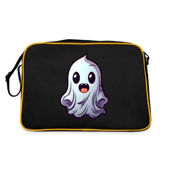 Cute Ghost Halloween - Retro Bag - black/gold - Back
