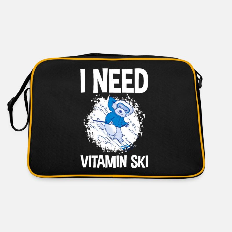 I Need Vitamin Ski 4 Retro Tasche