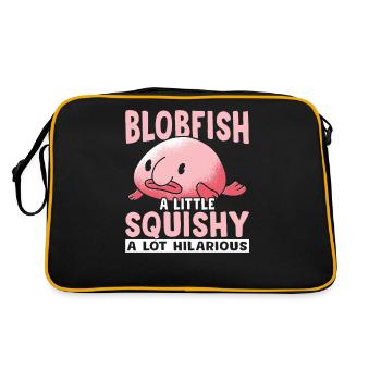 Blobfish Little Squishy Blobfishes Owner - Retro Bag - black/gold - Back