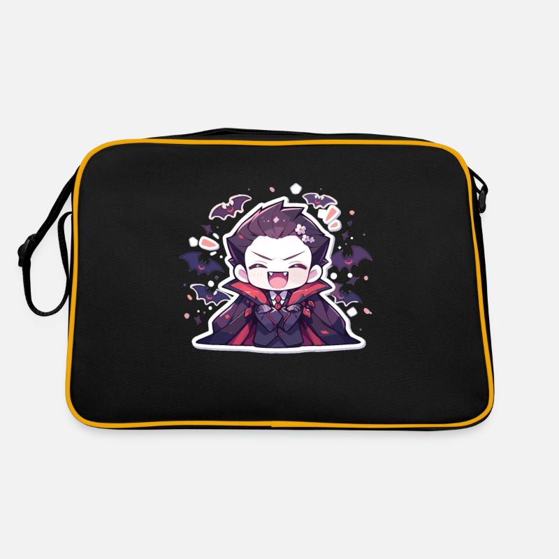 Vampir - Retro Tasche - Schwarz/Gold