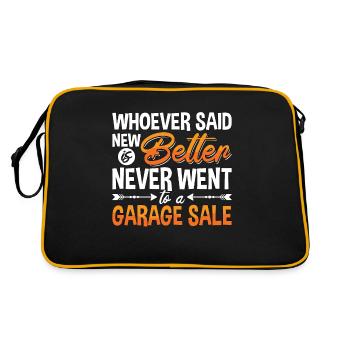 Ventes de garage Celui qui a dit nouveau est meilleure vente de garage - Sac Retro - noir/or - Dos