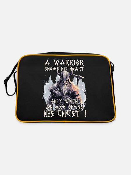 Asgard Home of the Gods Viking Mythology - Retro Bag - black/gold - Back