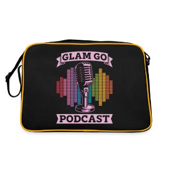 Podcasting Glam Go Podcast Radio Broadcast Blogger - Retro Bag - black/gold - Back