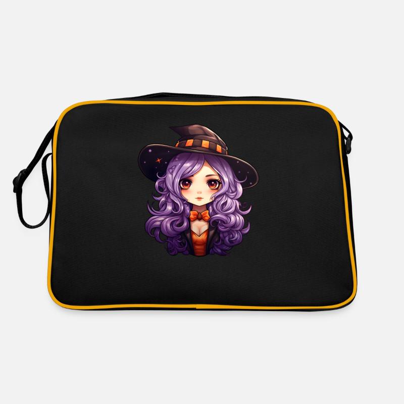 Graphique d’Halloween de sorcière Sac Retro