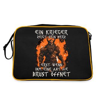 Ragnarok Der Untergang der Götter Wikinger - Retro Tasche - Schwarz/Gold - Hinten