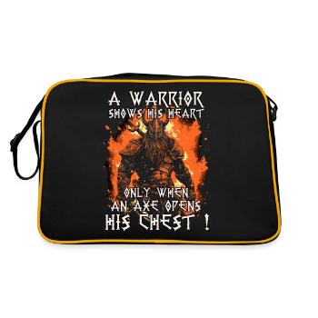 Berserker Rage Unaufhaltsame Wut der Wikinger - Retro Tasche - Schwarz/Gold - Hinten