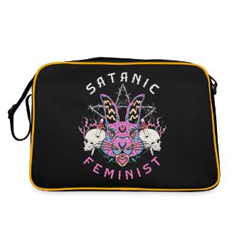 Satanic Feminist Lucifer Gothic Occult Halloween - Retro Bag - black/gold - Back