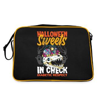 Halloween Sweets in Check Diabetic Respect - Retro Bag - black/gold - Back