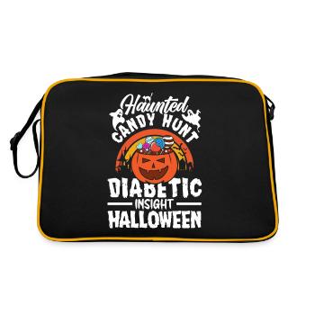 Haunted Candy Hunt Diabetic Insight Halloween - Retro Bag - black/gold - Back
