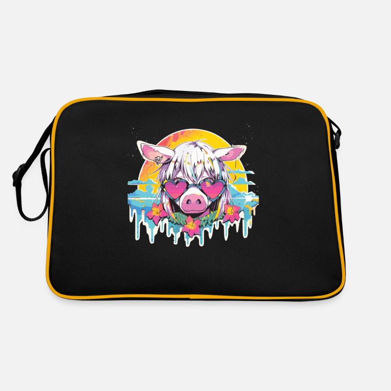 Porc Lunettes de soleil Cochon Cochon Sac Retro