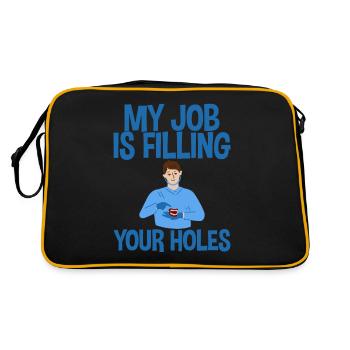 Mon travail consiste à combler vos trous 2 - Sac Retro - noir/or - Dos
