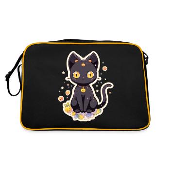 Anime Halloween Black Cat - Sac Retro - noir/or - Dos